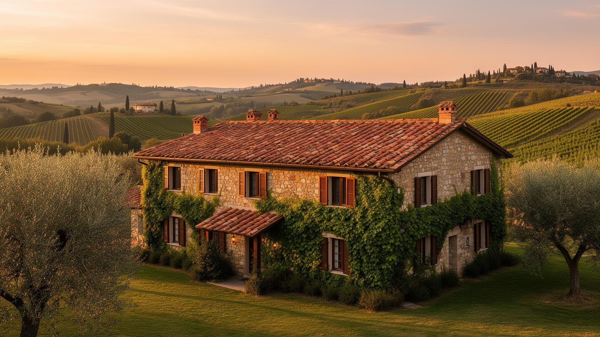 Vue de la villa DueVenti